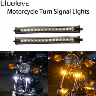 1 Pc Universal Flexible Motocicleta DRL Lámpara De Freno/Moto Que Fluye Luz De Señal De Giro/36 LEDs Doble Color Intermitente Tira De