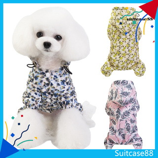 [SC] chubasquero con capucha con capucha de cuatro patas para cachorro/gato/impermeable/ropa para perros/mascotas