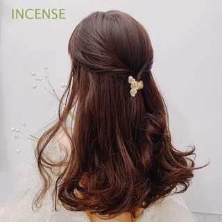 INCENSE Chic Cangrejo coreano Elegante Pinza de cola de caballo Garras de pelo de mujer Cristal Arco Chica Perla Estrella del corazón Dulce Clip pequeño