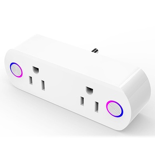 Enchufe Inteligente Wifi Smart Plug Doble conector TUYA Smart Home Amazon Alexa Google Home