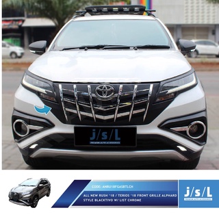 Jsl Alphard Grille Front All New Rush Front Grille Blacktivo Chrome