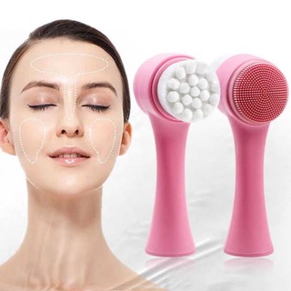 cepillo limpieza facial silicon exfoliante suave rutina diaria