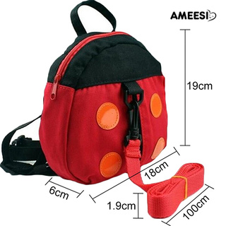 Ameesi mariquita bebé niño niño niño guardián caminar arnés de seguridad mochila correa correa bolsa (8)