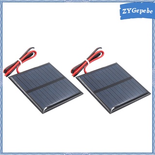 2 X Panel Solar pequeño cargador de batería Solar con Cable para teléfono móvil (1)