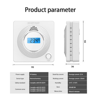 [listo] wifi monóxido de carbono detector hogar alarma de gas tuya smart app batería alimentado co detección de alarma ruisat (5)