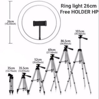 Ringlight Selfie lámpara de 10 «+ trípode 1 metro Youtuber tiktok foto de vídeo