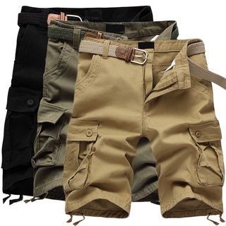 Hombres Cargo pantalones cortos deporte Casual quinto pantalones Multi-Poet ejército pantalones cortos