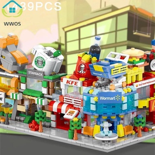 Mini Lego City Street View juguete educativo modelo de bloque de construcción
