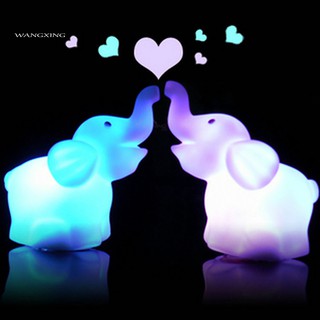 Wx lámpara LED en forma de elefante 7 colores cambiantes de noche dormitorio decoración del hogar