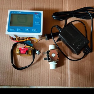 Medidor de flujo digital Control de aceite de agua Sensor Zj-Lcd-M juego completo - media pulgada