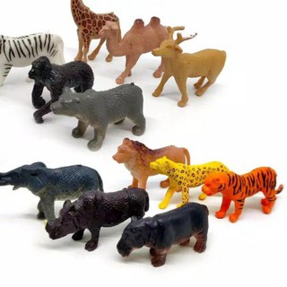 Últimos juguetes de animales - contenido de animales de goma 12 piezas de juguetes de animales - animales mezclados,,,, (3)