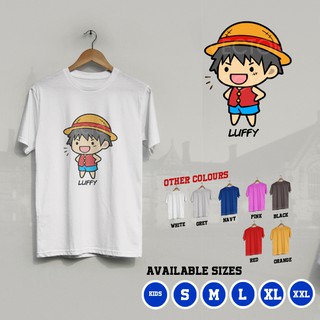 K/335 Monkey D Luffy One Piece Anime camiseta de dibujos animados para niños adultos