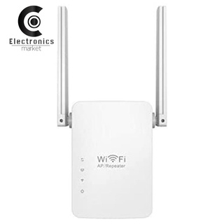 amplificador de alcance wifi inalámbrico 300mbps repetidor de red wifi router amplificador de señal 2 antenas fácil configuración enchufe de la ue