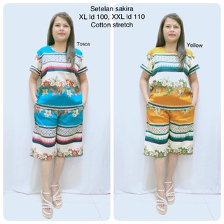 Batik Sakira Culottes traje. Material de algodón Stretd premium. Talla XL y XXL