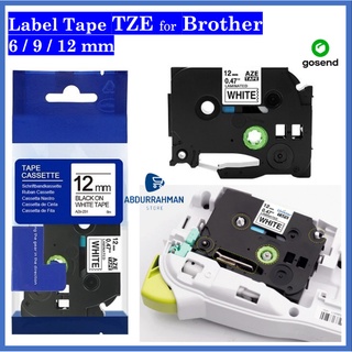 8m TZE-211-611-221-231-621-631 impresora cinta de etiqueta para Brother 6 9 12 mm impresora