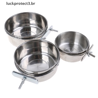 Luckprotect3.Br tazón colgante De acero inoxidable Para mascotas/perros/Gatos/Comida/pájaros/aguas/platos