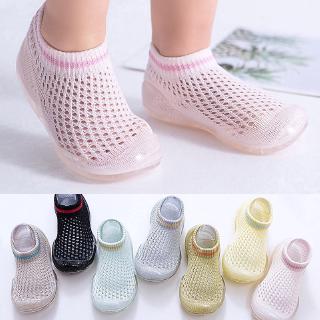 2021 nuevos zapatos de bebé suela no-slip goma suave de algodón malla de verano para niños pequeños zapatos de piso (1)