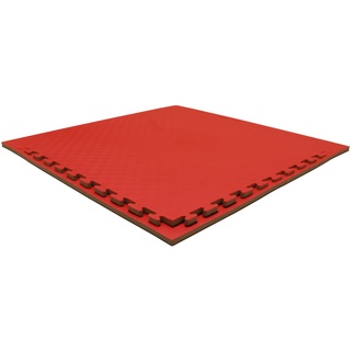 1 pieza de Tatami de 1 metro x 1 metro x 2 cm de grosor Fire Sports Rojo-negro (1)