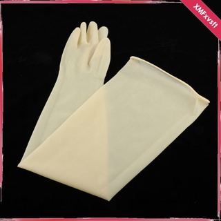 [XMFXVSFT] 1 par de guantes de goma alcalinos antiqumicos industriales de 60 cm de color amarillo claro (6)