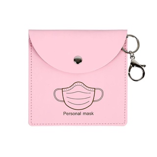 Pink (b) $popular spot mask storage clip environmental bag mask Pu bag storage mask protection F0X8 (2)