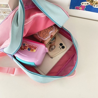 ran japonés bolsa de la escuela de color caramelo transparente amor en forma de corazón mochila para mujeres niñas (7)