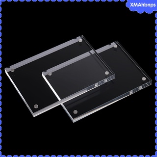 [xmahbnps] 1 Pcs Picture Holder Photo Frame With Magnet Made Of High Quality Acrylic, Picture Photo Poster Display, Durable u0026