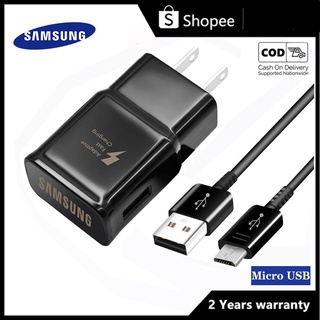 [ORIGINAL] Samsung cargador rápido adaptador 100% oficial 15w cargador con Cable de carga Micro USB 2A para Note 4 Note5 S7 S6 Edge