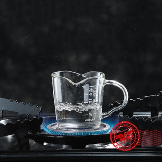 resistente al calor doble caño de vidrio de vidrio de medición doble cocina v2o4 taza de café y taza t4t4
