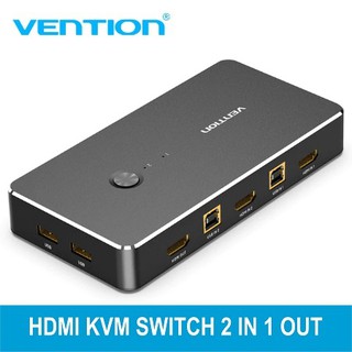 Kvm interruptor interruptor HDMI 2 en 1 salida USB impresora ratón teclado VENTION - AFR