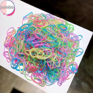 1000 piezas coreanas de dibujos animados niñas colorido desechable banda de pelo banda de goma cuerda de pelo anillo de pelo accesorios para el pelo
