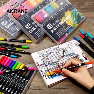 AICRANE 2448/100 colores Set pincel acuarela arte marcadores bolígrafos de colorear lápiz Fineliner regalo de cumpleaños (1)