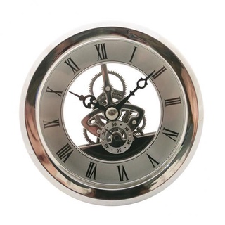 reloj de cuarzo con esfera de 3 x 103 mm/4,06 pulgadas con ajuste plateado