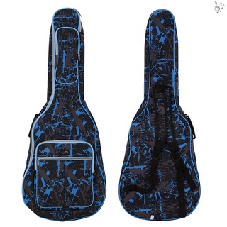 Gd 600D resistente al agua Oxford tela camuflaje azul doble costura correas acolchadas Gig bolsa de guitarra caso de transporte para guitarra popular clásica acústica de 41 pulgadas
