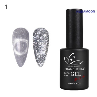 Nuramoon 12ml Gel de uñas de secado rápido múltiples colores resina 6 colores 9D esmalte de uñas para mujer (8)