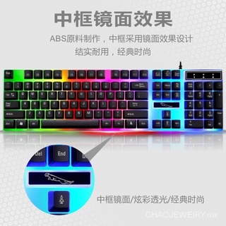 Conjunto de teclado y ratón con cable para ordenadorUSBBoca Oficina hogar luminoso juego mecánico sensación cngE