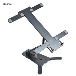 sto 3 in 1 Foldable Laptop Stand Adjustable Aluminum Notebook Bracket Portable Notebook PC Phone Cooling Holder