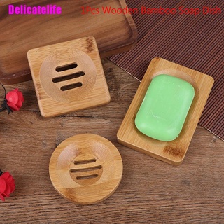 [Delicatelife] Soporte de madera de bambú para baño, ducha, jabonera, soporte de almacenamiento