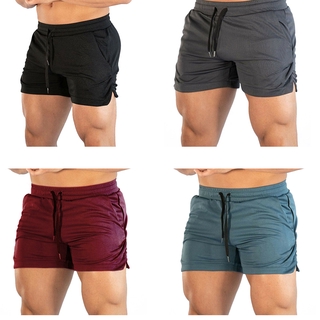 Pantalones cortos casuales deportivos Rs-hombres, Fitness entrenamiento Running con cordones pantalones cortos,