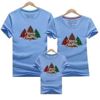 Navidad familia mirada camiseta familia coincidencia trajes madre manga corta padre hijo ropa papá mamá bebé familia traje (5)