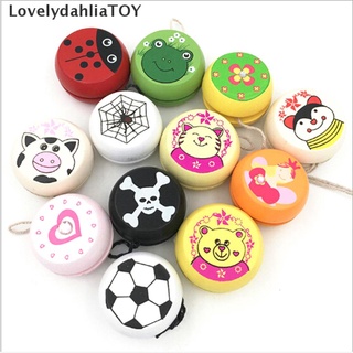 [LovelydahliaTOY] Cute animal prints wooden yoyo toys ladybug toys kids yoyo ball Recommended