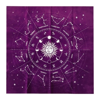 FUN 12 Constellations Tarot Card Tablecloth Board Game Velvet Divination Altar Cloth (6)
