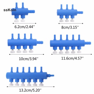 Ssk_ 2-6 cabezas diseño de válvula reguladora de oxígeno conector de aire de la válvula interruptor independiente para la bomba de tanque de peces (5)