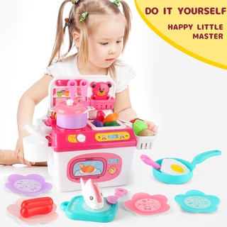 lala niños juegan cocina con luces realistas y sonidos mini vajilla de cocina combinación niño y niña juguete pequeño juguete de cocina