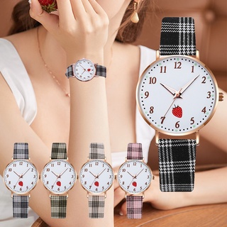 Reloj para mujer Reloj para niña japonesa Reloj con correa a cuadros / Reloj para estudiantes / Conjunto de reloj y pulsera