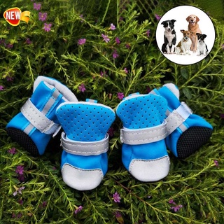 4 piezas/zapatos para cachorros/perros/mascotas/zapatos impermeables antideslizantes/regalo transpirable para primavera/verano