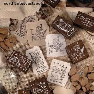 northvotescastcool diy scrapbooking álbum de fotos tarjeta de sello de madera sello de madera sellos de goma nvcc