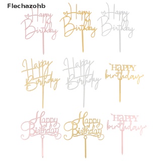flechazohb| piezas de papel de purpurina para tartas de feliz cumpleaños, cupcake, postres, decoración de postres