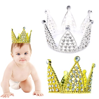 JE Baby Hexagon Luxury Rhinestone Crown Mini Tiara Wedding Princess Headband Decor
