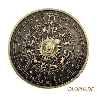 dlophkde europa y américa tarots sundial deseando moneda suerte chapado en oro constelación