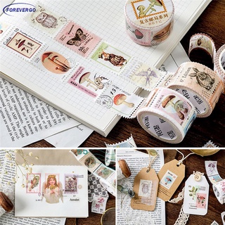RE Vintage Stamp Coffee Plants Washi Paper Tape DIY Scrapbooking Diary Journal Decoration Tape Masking Tape (8)